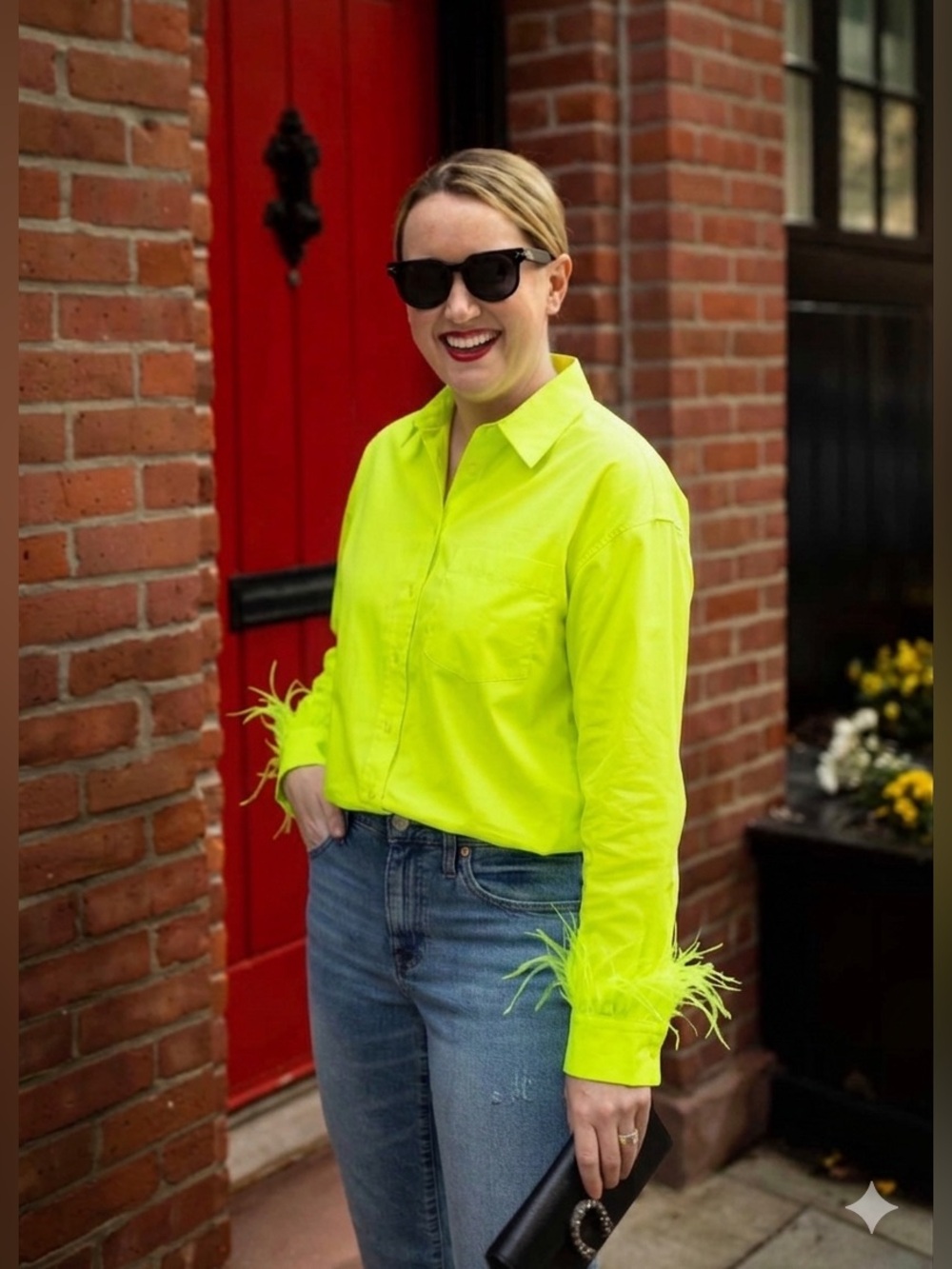NWT J Crew Collection Feather trim Cotton poplin button up collared Shirt Top 6